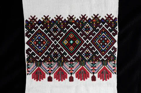 Beautiful handmade embroidery Stock Photos
