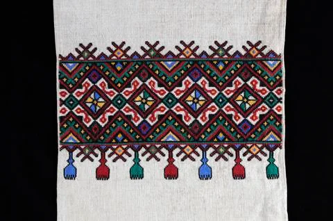 Beautiful handmade embroidery Stock Photos