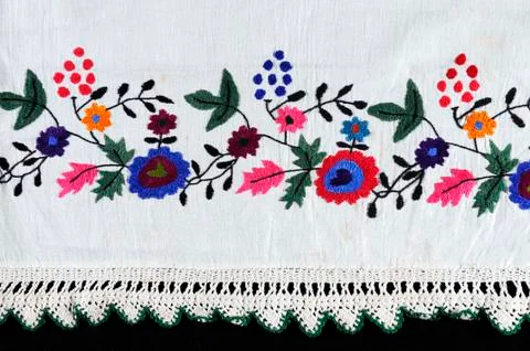 Beautiful handmade embroidery Stock Photos