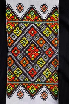 Beautiful handmade embroidery Stock Photos