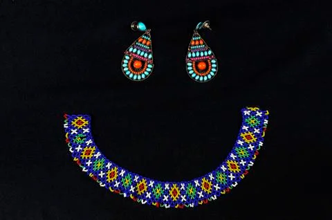 Beautiful handmade embroidery Stock Photos