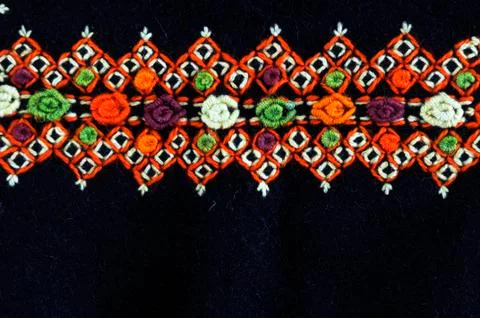 Beautiful handmade embroidery Stock Photos