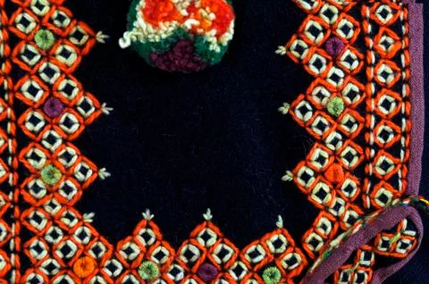 Beautiful handmade embroidery Stock Photos