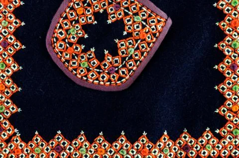 Beautiful handmade embroidery Stock Photos