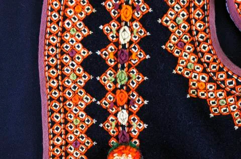 Beautiful handmade embroidery Stock Photos