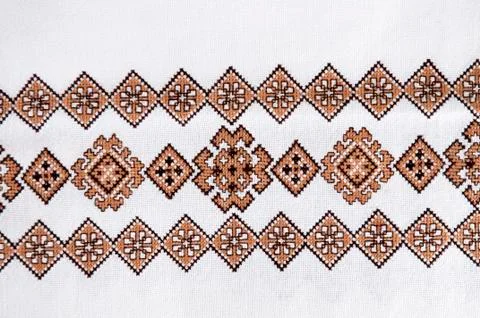 Beautiful handmade embroidery Stock Photos