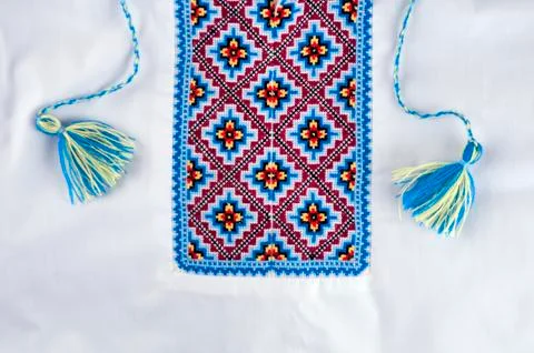 Beautiful handmade embroidery Stock Photos