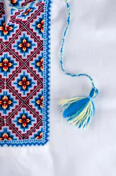 Beautiful handmade embroidery Stock Photos