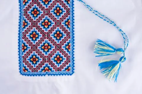 Beautiful handmade embroidery Stock Photos