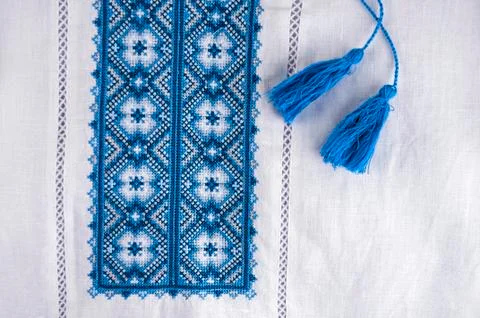 Beautiful handmade embroidery Stock Photos