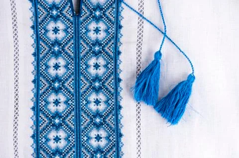 Beautiful handmade embroidery Stock Photos
