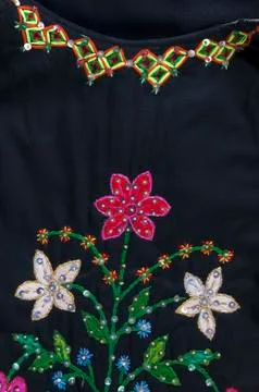 Beautiful handmade embroidery Stock Photos