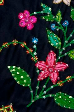 Beautiful handmade embroidery Stock Photos