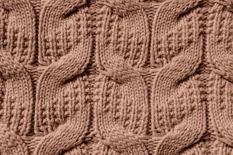 Beautiful handmade knitted repeating pattern. Demonstrating the colors of 2025 - Stock Photos