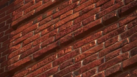 Beautiful handmade red brick wall. Background 047 Stock Footage 149985348