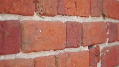 Beautiful handmade red brick wall. Background 052 Stock Footage 149985393