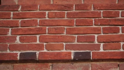 Beautiful handmade red brick wall. Background 055 Stock Footage 149985406