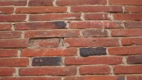 Beautiful handmade red brick wall. Background 054 Stock Footage 149985428