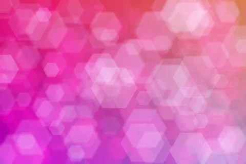 Beautiful harmonic colored abstract bachground with hexagon shaped bokeh patt Stock Illustration