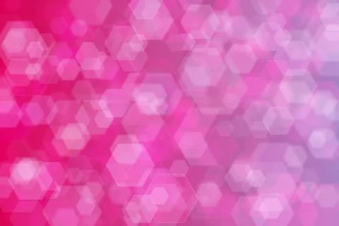 Beautiful harmonic colored abstract bachground with hexagon shaped bokeh patt Stock Illustration