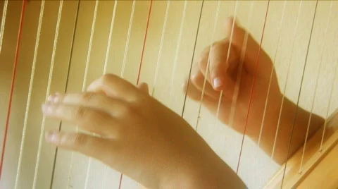 Beautiful Harp 2 Stock Footage