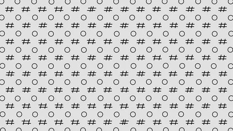 Beautiful Hash Tag Pattern for Motion Graphics and Wedding 스톡 동영상 91615573