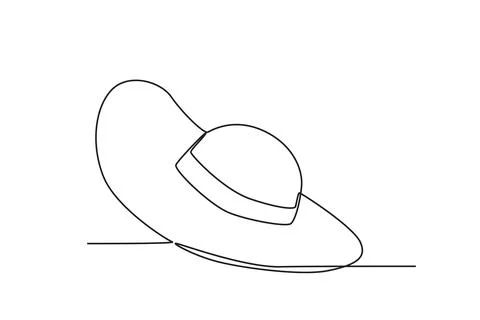 Beautiful hat for summer Stock Illustration