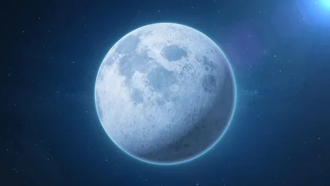 Beautiful HD Moonscape On Space Background Stock Footage 93176280