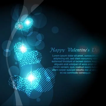 Beautiful heart background Stock Illustration
