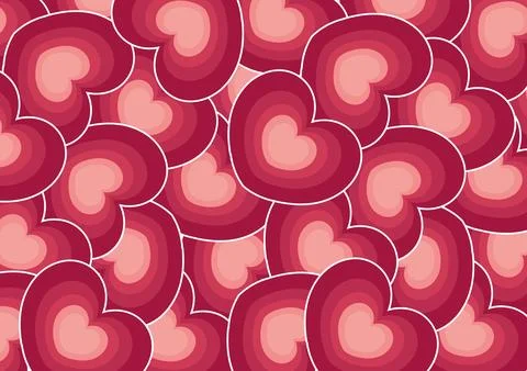 Beautiful heart background Stock Illustration