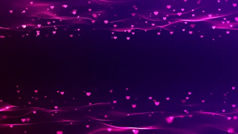 Beautiful Hearts Abstract Wave Frame Background Stock Footage 338445965