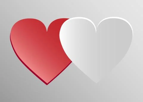 Beautiful Hearts Falling on Background. Stock Illustration