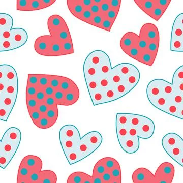 Beautiful hearts on a white background Stock Illustration