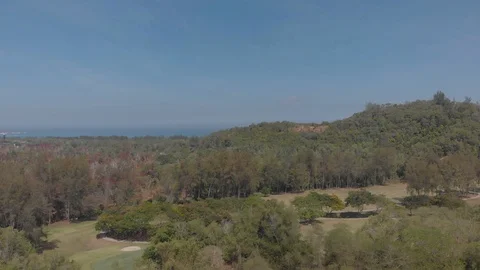  Beautiful hidden golf course surrounding Rural landscape of green forest. Stock Footage 105326873