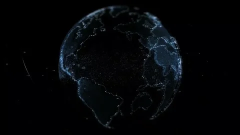 Beautiful High Quality Digital Earth Spinning Video Footage Stock Footage 324623741
