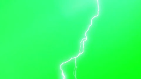 Beautiful High Quality Thunder Green Screen Video Footage Stock Footage 324623805