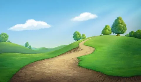 Beautiful hill Stock Illustration