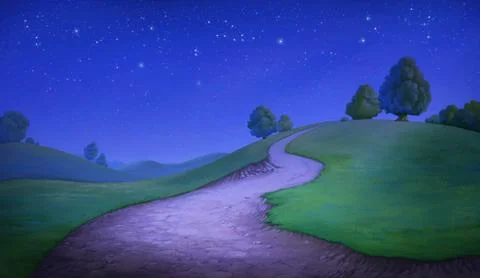 Beautiful hill Stock Illustration