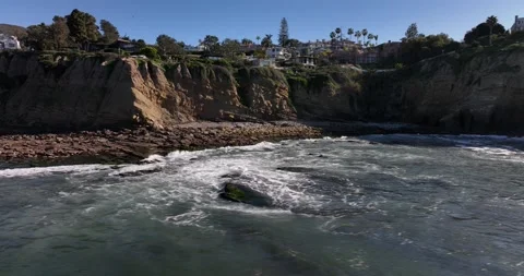 Beautiful Homes on Cliffside 5K Stock Footage 230486715