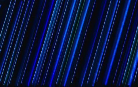 A beautiful horizontal texture of the group of led blue lamp is on a black Stock-Fotos