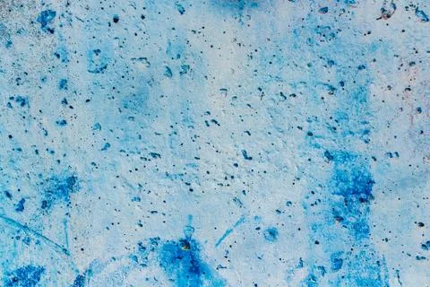 Beautiful horizontal texture of part of old concrete wall painted in blue col Stock Photos