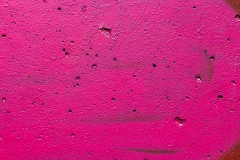 Beautiful horizontal texture of part of old concrete wall painted in pink col Stock Photos