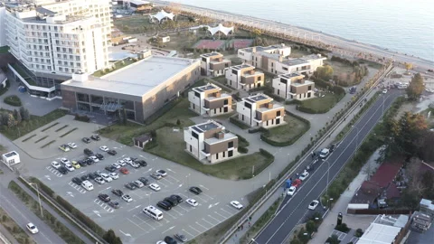 Beautiful hotel on the beach Stock Footage 134673687