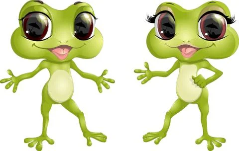 Beautiful humanoid frog Stock Illustration