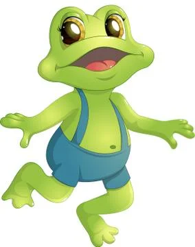 Beautiful humanoid frog Stock Illustration