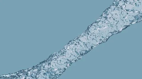 Beautiful Hyper realistic pure and fresh flowing water with light reflection Stock Illustration