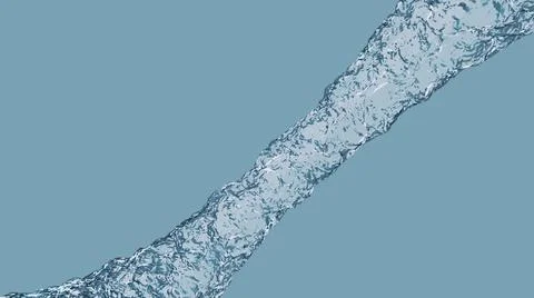 Beautiful Hyper realistic pure and fresh flowing water with  light reflection Illustrazione stock