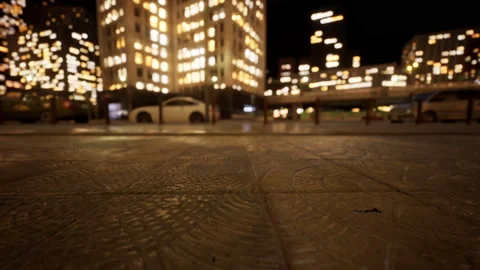 Beautiful Hyperlapse timelapse of night Miami city traffic Vídeo Stock 224673370