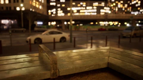 Beautiful Hyperlapse timelapse of night Miami city traffic Stock Footage 231291136