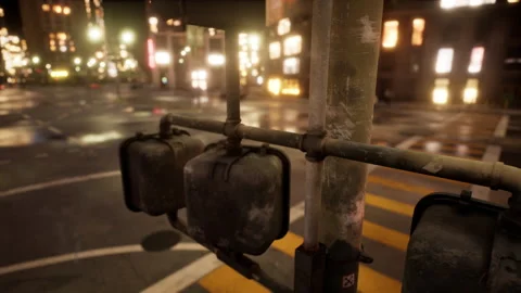 Beautiful Hyperlapse timelapse of night Miami city traffic Stock Footage 231683406